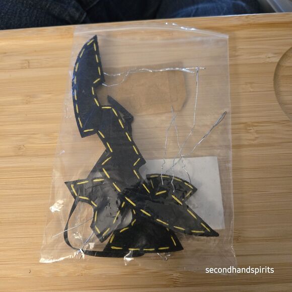 Longaberger Black Felt Pumpkin Jack o Lantern Face Tie On 24038 - Picture 3 of 4